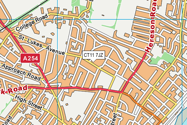 CT11 7JZ map - OS VectorMap District (Ordnance Survey)