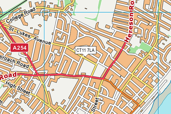 CT11 7LA map - OS VectorMap District (Ordnance Survey)