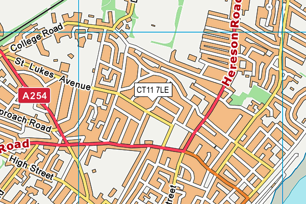 CT11 7LE map - OS VectorMap District (Ordnance Survey)