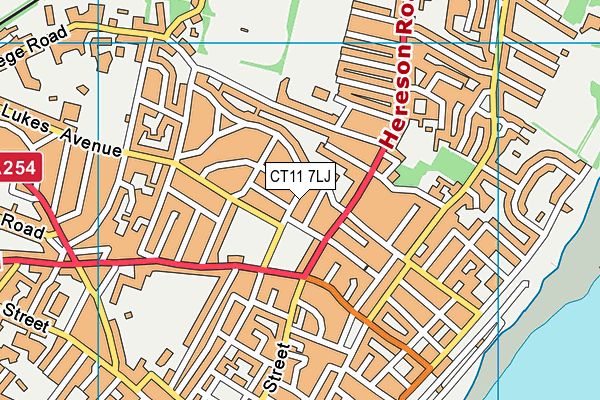 CT11 7LJ map - OS VectorMap District (Ordnance Survey)