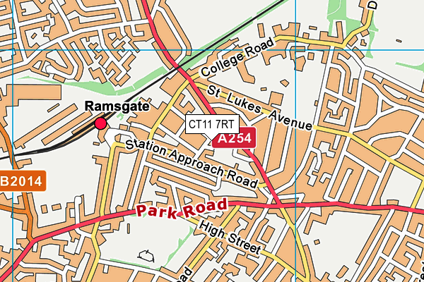 CT11 7RT map - OS VectorMap District (Ordnance Survey)