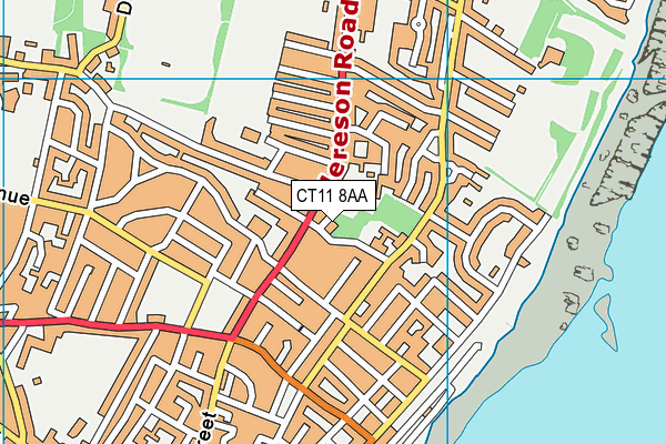 CT11 8AA map - OS VectorMap District (Ordnance Survey)