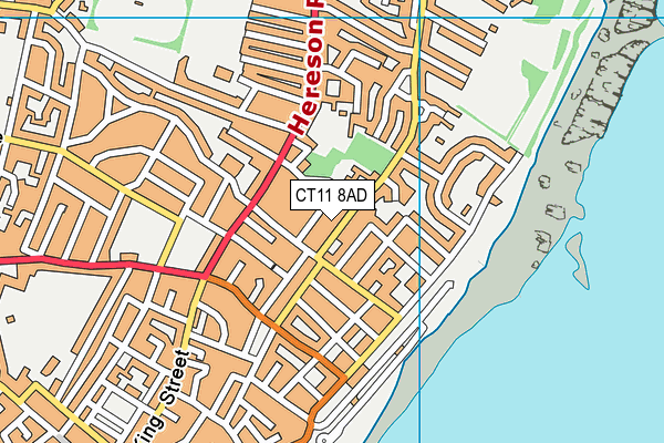 CT11 8AD map - OS VectorMap District (Ordnance Survey)