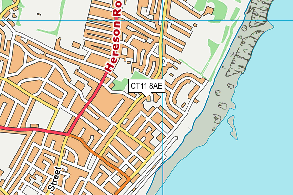 CT11 8AE map - OS VectorMap District (Ordnance Survey)