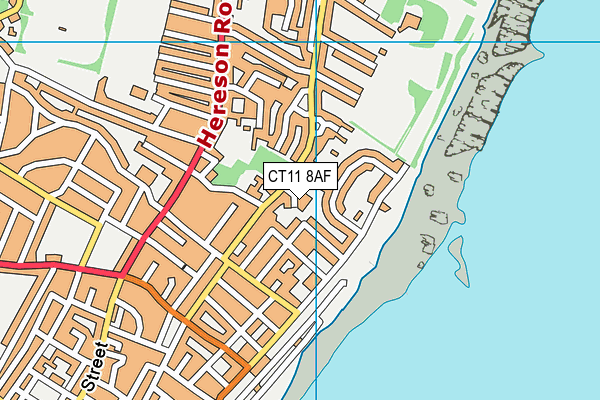 CT11 8AF map - OS VectorMap District (Ordnance Survey)