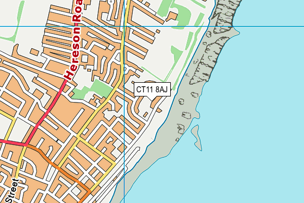 CT11 8AJ map - OS VectorMap District (Ordnance Survey)
