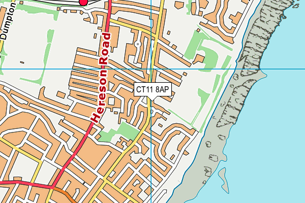 CT11 8AP map - OS VectorMap District (Ordnance Survey)