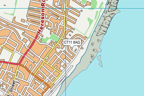 CT11 8AQ map - OS VectorMap District (Ordnance Survey)
