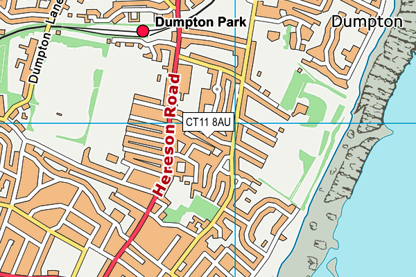 CT11 8AU map - OS VectorMap District (Ordnance Survey)