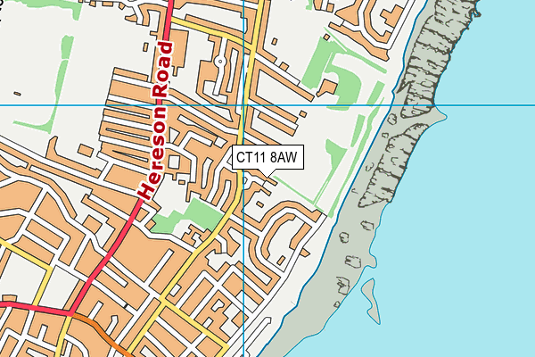 CT11 8AW map - OS VectorMap District (Ordnance Survey)
