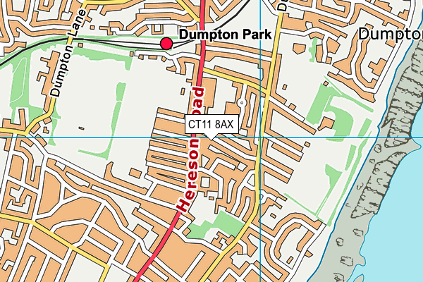 CT11 8AX map - OS VectorMap District (Ordnance Survey)