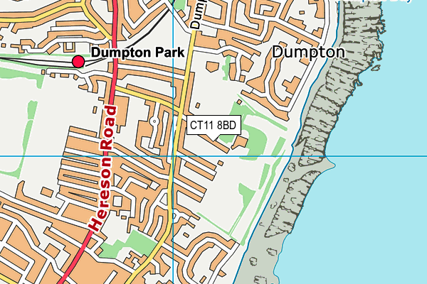Montefiore Games Centre map (CT11 8BD) - OS VectorMap District (Ordnance Survey)