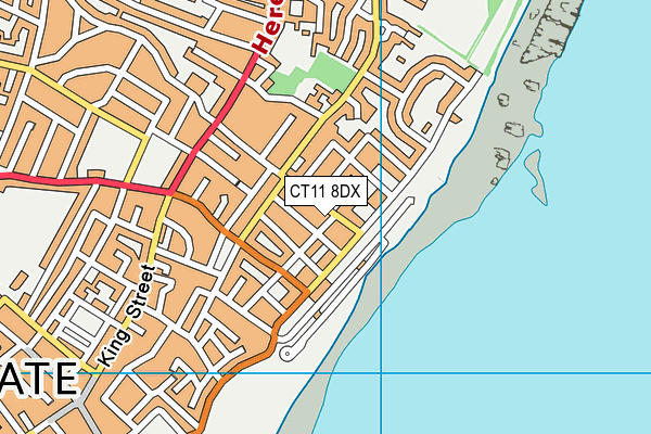 CT11 8DX map - OS VectorMap District (Ordnance Survey)