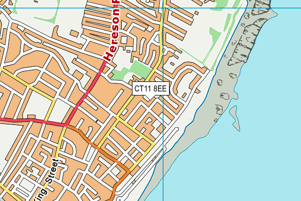 CT11 8EE map - OS VectorMap District (Ordnance Survey)