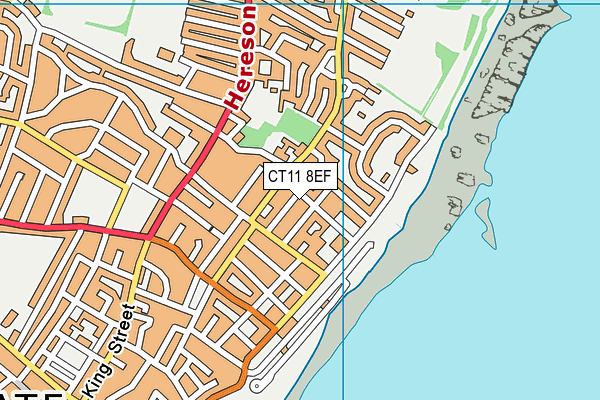 CT11 8EF map - OS VectorMap District (Ordnance Survey)
