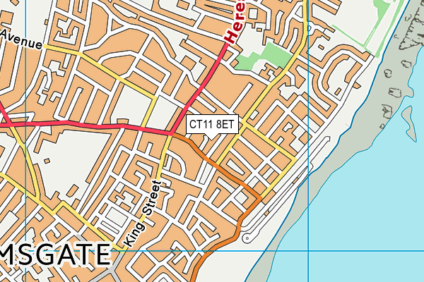 CT11 8ET map - OS VectorMap District (Ordnance Survey)
