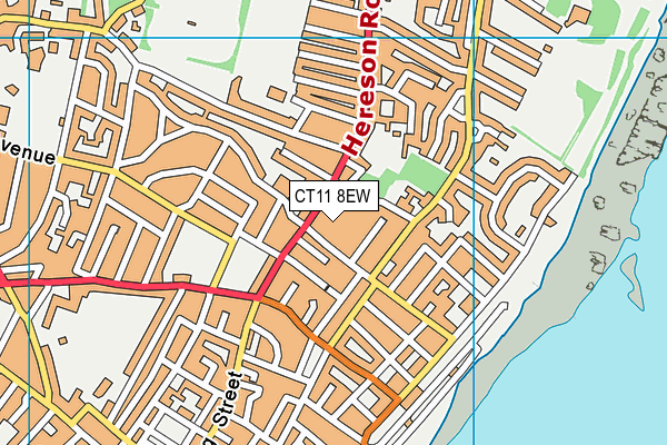 CT11 8EW map - OS VectorMap District (Ordnance Survey)