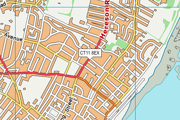 CT11 8EX map - OS VectorMap District (Ordnance Survey)