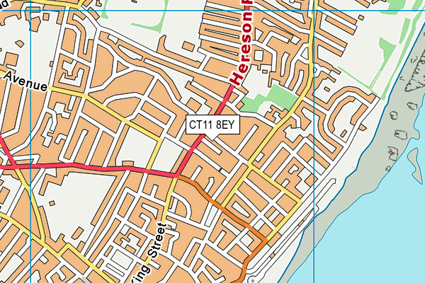 CT11 8EY map - OS VectorMap District (Ordnance Survey)