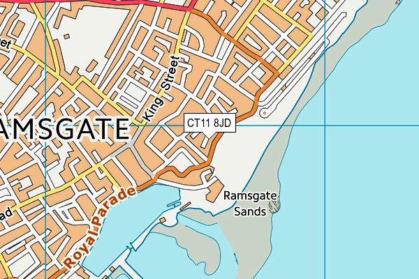 CT11 8JD map - OS VectorMap District (Ordnance Survey)