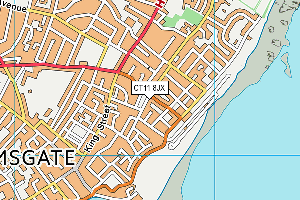 CT11 8JX map - OS VectorMap District (Ordnance Survey)