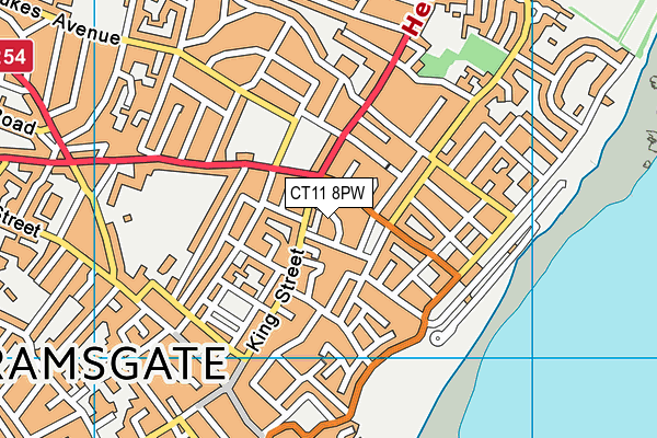 CT11 8PW map - OS VectorMap District (Ordnance Survey)