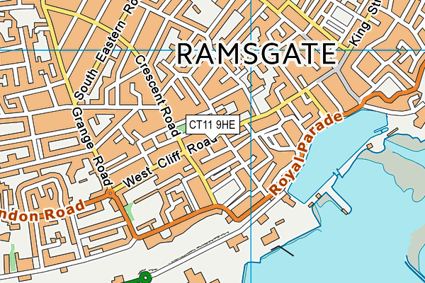 CT11 9HE map - OS VectorMap District (Ordnance Survey)