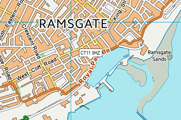 CT11 9HZ map - OS VectorMap District (Ordnance Survey)