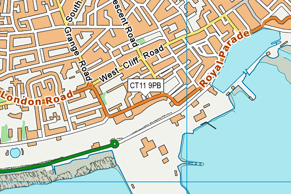 CT11 9PB map - OS VectorMap District (Ordnance Survey)