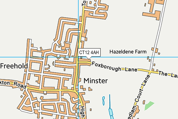 CT12 4AH map - OS VectorMap District (Ordnance Survey)