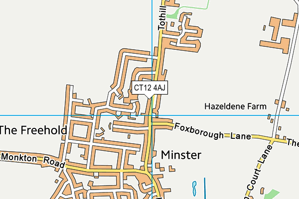 CT12 4AJ map - OS VectorMap District (Ordnance Survey)