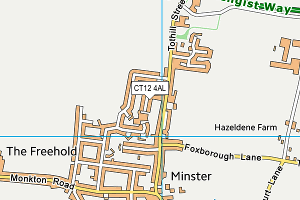 CT12 4AL map - OS VectorMap District (Ordnance Survey)