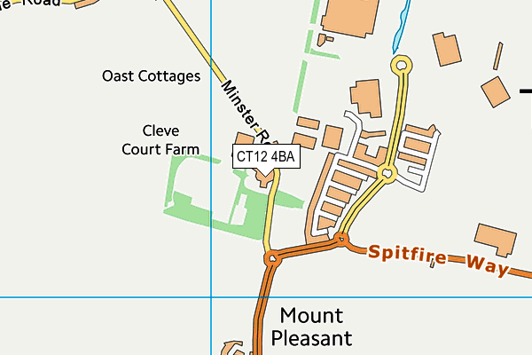 CT12 4BA map - OS VectorMap District (Ordnance Survey)