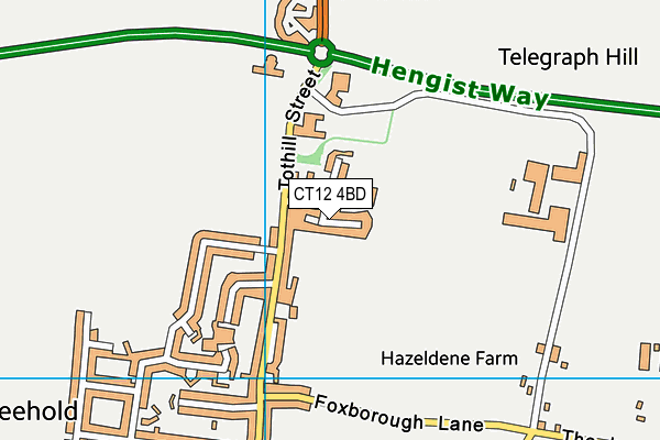 CT12 4BD map - OS VectorMap District (Ordnance Survey)