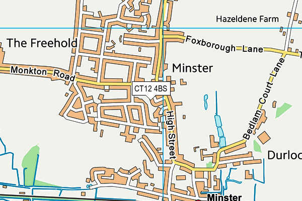 CT12 4BS map - OS VectorMap District (Ordnance Survey)