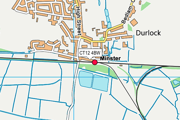 CT12 4BW map - OS VectorMap District (Ordnance Survey)