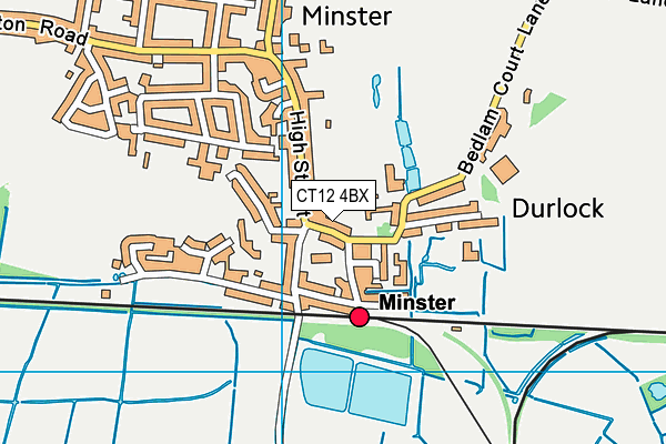 CT12 4BX map - OS VectorMap District (Ordnance Survey)
