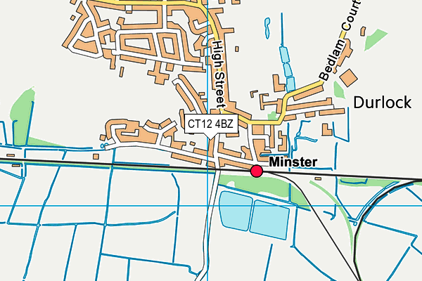 CT12 4BZ map - OS VectorMap District (Ordnance Survey)