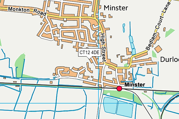 King George V Park (Minster) map (CT12 4DE) - OS VectorMap District (Ordnance Survey)