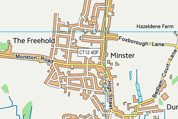 CT12 4DF map - OS VectorMap District (Ordnance Survey)