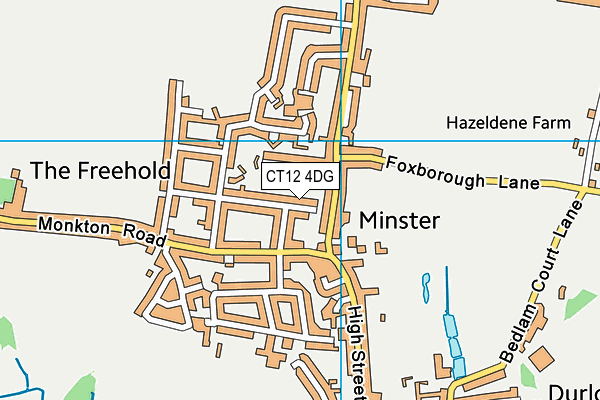 CT12 4DG map - OS VectorMap District (Ordnance Survey)