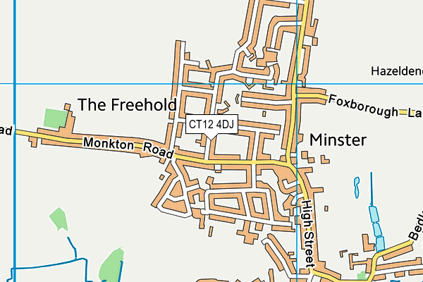 CT12 4DJ map - OS VectorMap District (Ordnance Survey)