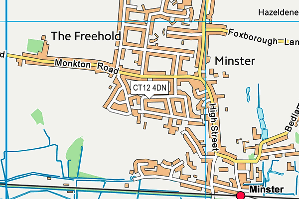 CT12 4DN map - OS VectorMap District (Ordnance Survey)