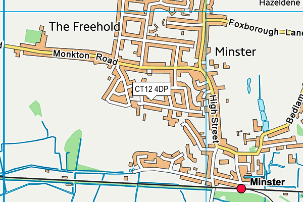 CT12 4DP map - OS VectorMap District (Ordnance Survey)
