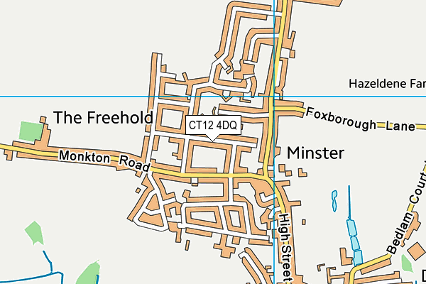 CT12 4DQ map - OS VectorMap District (Ordnance Survey)