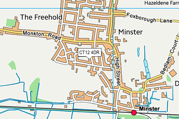 CT12 4DR map - OS VectorMap District (Ordnance Survey)