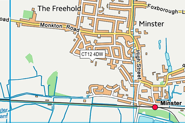 CT12 4DW map - OS VectorMap District (Ordnance Survey)