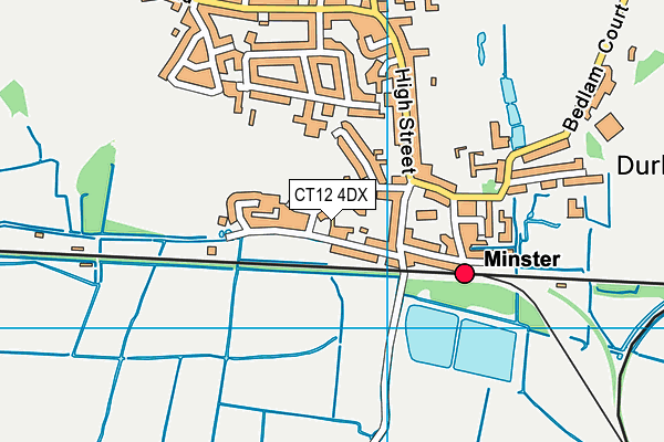 CT12 4DX map - OS VectorMap District (Ordnance Survey)