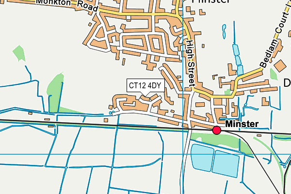 CT12 4DY map - OS VectorMap District (Ordnance Survey)