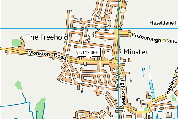CT12 4EB map - OS VectorMap District (Ordnance Survey)